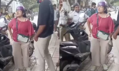 Bangalore: Woman Hurls Vulgar Abuses at Traffic Cop, Detained After Viral Video Outrage